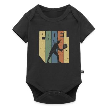 Vintage Retro Padel | Padel Sports Lover - Baby Premium short-sleeve bodysuit - black - Front