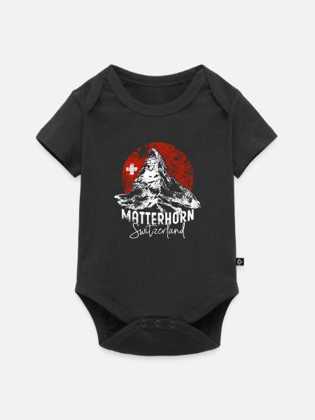 Matterhorn Zermatt Wallis Wandern Schweiz Souvenir - Baby Premium Kurzarmbody - Schwarz