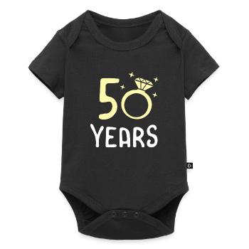 50th Wedding Anniversary 50 Years Gift Idea - Baby Premium short-sleeve bodysuit - black - Front