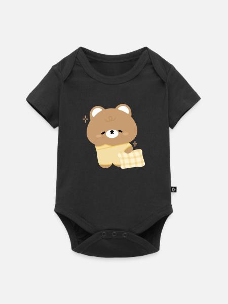 Schläfriger Bär - Baby Premium Kurzarmbody - Schwarz
