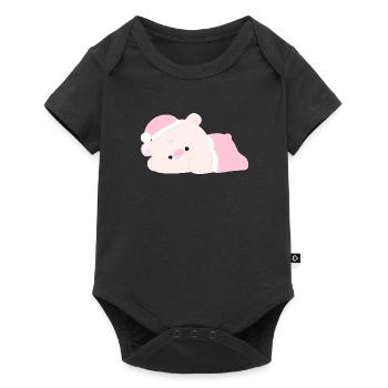 Cochon fatigué - Body à manches courtes Premium Bébé - noir - Devant
