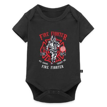Fire Fighter - Baby Premium Kurzarmbody - Schwarz - Vorne