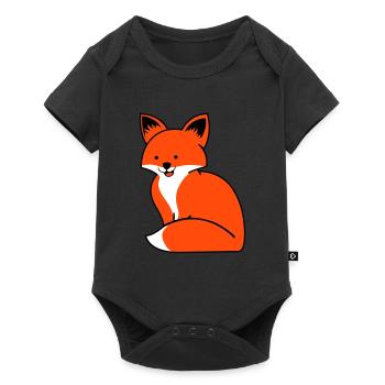 cute fox 02 - Baby Premium short-sleeve bodysuit - black - Front