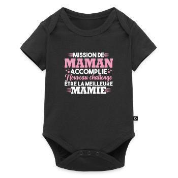 Mission maman accomplie - future meilleure mamie - Body à manches courtes Premium Bébé - noir - Devant