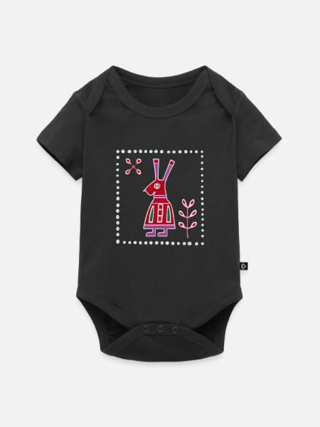 Osterhase - Baby Premium Kurzarmbody - Schwarz