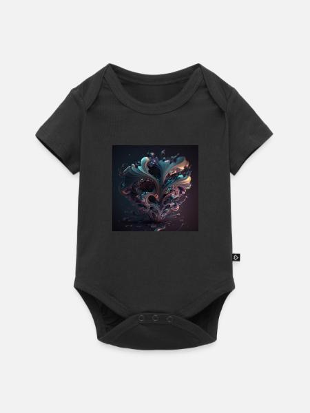 Abstrakter Schädel Nr. 12 - Baby Premium Kurzarmbody - Schwarz
