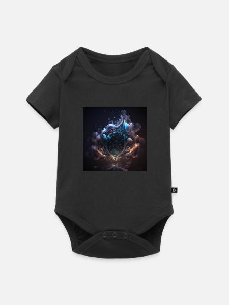 Digitale Kunst Abstract n°5 - Baby Premium Kurzarmbody - Schwarz