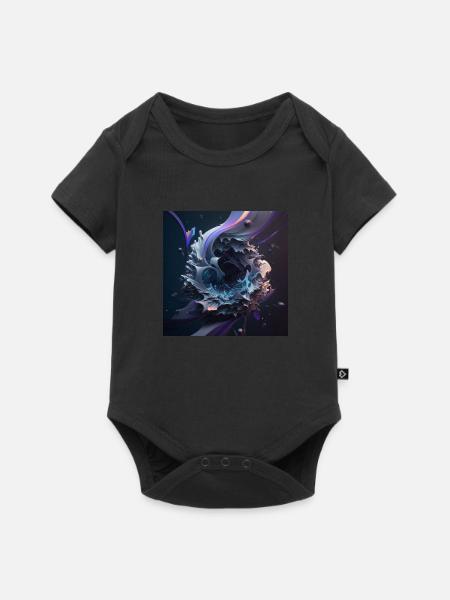 Abstrakte Digitale Kunst n°13 - Baby Premium Kurzarmbody - Schwarz