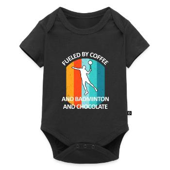 Badminton Badminton Badminton Player Chocolat - Body à manches courtes Premium Bébé - noir - Devant