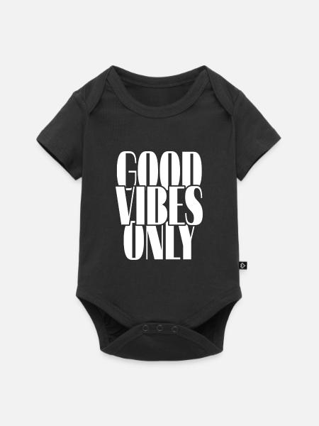 Nur positive Vibes - Baby Premium Kurzarmbody - Schwarz