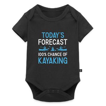 Kayaker Today's Forecast Kayaking - Baby Premium short-sleeve bodysuit - black - Front