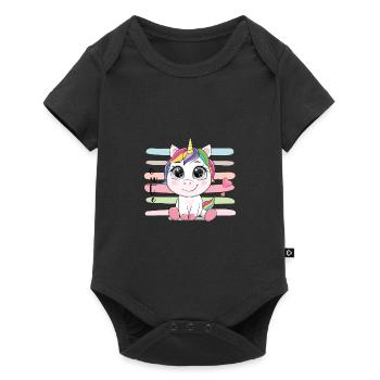 cute unicorn - Body à manches courtes Premium Bébé - noir - Devant
