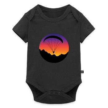 Paraglider Flying Paraglider Pilot Paragliding F - Baby Premium short-sleeve bodysuit - black - Front