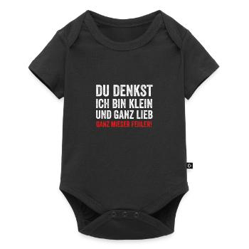 Du denkst ich bin klein - ganz mieser fehler - Baby Premium Kurzarmbody - Schwarz - Vorne