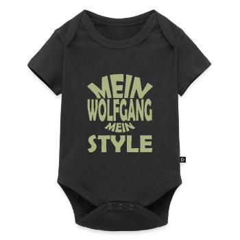 Wolfgang - Baby Premium Kurzarmbody - Schwarz - Vorne