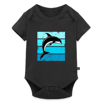 Dolphin Ocean Sea Whale Dolphin - Baby Premium short-sleeve bodysuit - black - Front
