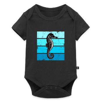 Hippocampes Marine Life Seahorse - Body à manches courtes Premium Bébé - noir - Devant