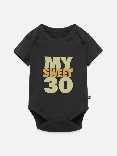 Süß 30 - Baby Premium Kurzarmbody - Schwarz