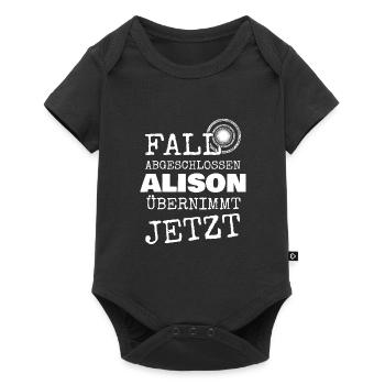 Geschenk für Alison - Baby Premium Kurzarmbody - Schwarz - Vorne