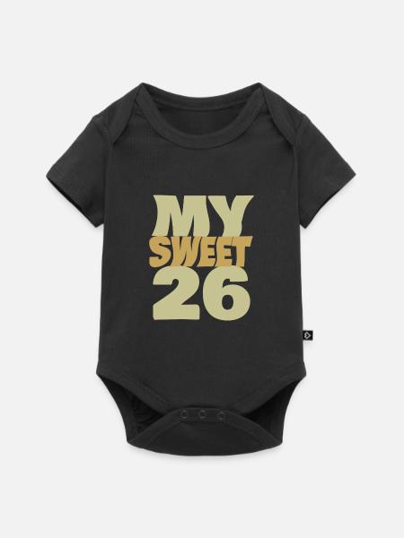 26 - Baby Premium Kurzarmbody - Schwarz