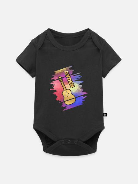Ayden - Baby Premium Kurzarmbody - Schwarz