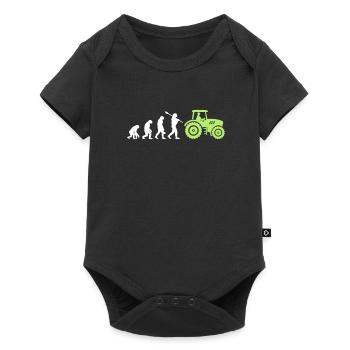 Evolution Farmer and Tractor - Baby Premium short-sleeve bodysuit - black - Front
