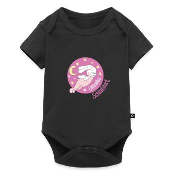Hase Offizielles Schlafshirt Kinder Frauen - Baby Premium Kurzarmbody - Schwarz - Vorne