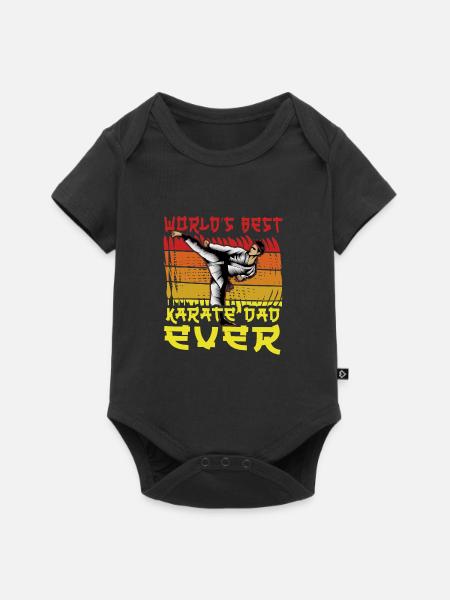 Der weltbeste Karate-Vater aller Zeiten - Baby Premium Kurzarmbody - Schwarz