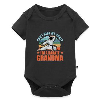Je ne peux pas cacher ma folie Je suis une grand-mère karaté - Body à manches courtes Premium Bébé - noir - Devant
