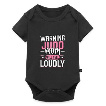 Warning Judo Mom will yell loudly - Baby Premium short-sleeve bodysuit - black - Front