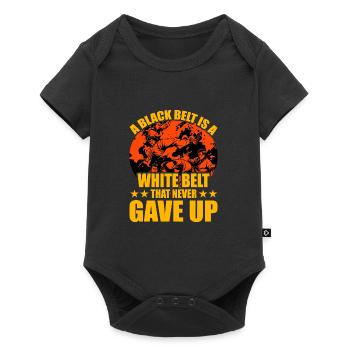 Ein Black Belt ist ein White Belt, der nie aufgegeben hat - Baby Premium Kurzarmbody - Schwarz - Vorne