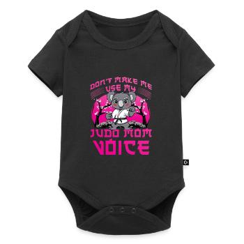 Don't make me use my Judo Mom Voice - Baby Premium short-sleeve bodysuit - black - Front
