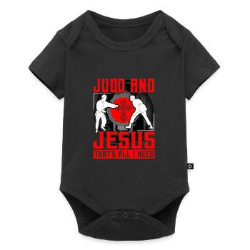 Judo and Jesus that's all I need - Baby Premium short-sleeve bodysuit - black - Front
