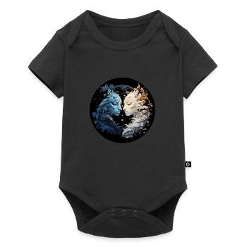 Yin Yang - Baby Premium short-sleeve bodysuit - black - Front