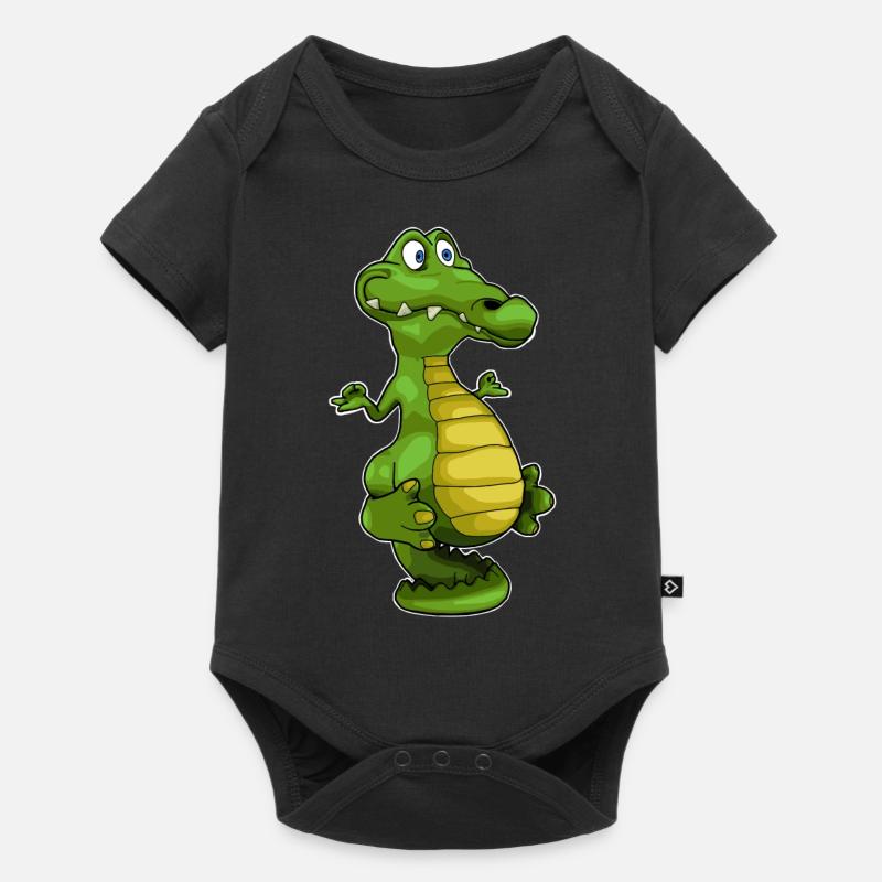Idée cadeau yoga crocodile - Body à manches courtes Premium Bébé - noir