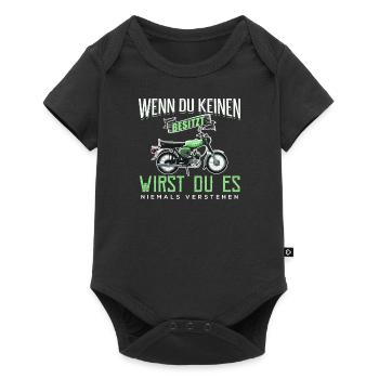 Zwei Hände Simson-S51 T-Shirt T-Shirt - Baby Premium Kurzarmbody - Schwarz - Vorne