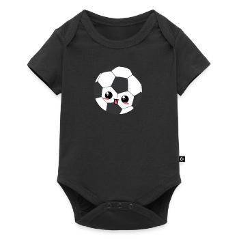 joueur de foot enfant - Body à manches courtes Premium Bébé - noir - Devant