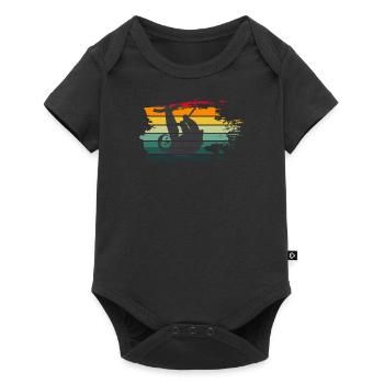 Retro Sloth Vintage Gift - Baby Premium short-sleeve bodysuit - black - Front