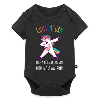 Cousincorn II - Awesome Cousin Unicorn - Baby Premium short-sleeve bodysuit - black - Front