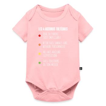 Les 4 accords toltèques - Body à manches courtes Premium Bébé - rose - Devant