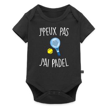 J'peux pas j'ai padel - Body à manches courtes Premium Bébé - noir - Devant