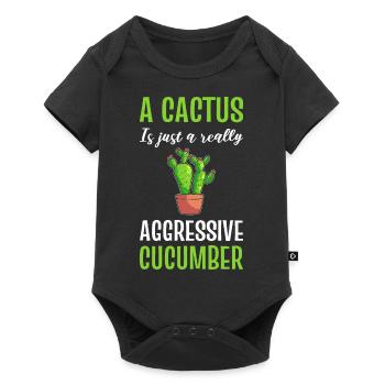 Cactus and cucumber cactus lovers - Baby Premium short-sleeve bodysuit - black - Front
