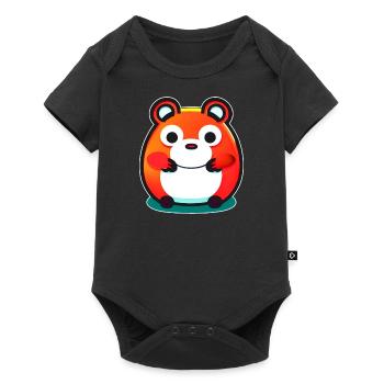 Cute cute fat hamster - Baby Premium short-sleeve bodysuit - black - Front
