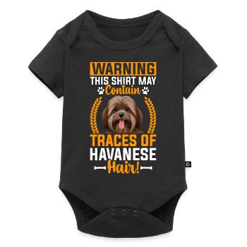 Attention cette chemise peut contenir des traces de bichon havanais - Body à manches courtes Premium Bébé - noir - Devant