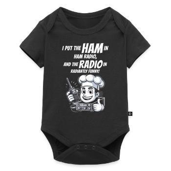 Radiantly Funny Amateur Ham Radio Operator Chef - Baby Premium short-sleeve bodysuit - black - Front