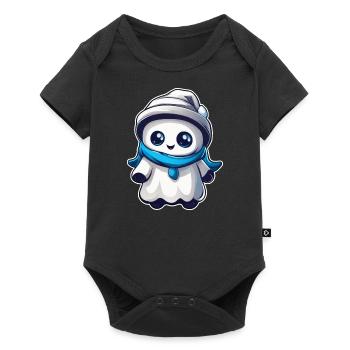 Mignon petit croque-mitaine avec casquette - Body à manches courtes Premium Bébé - noir - Devant