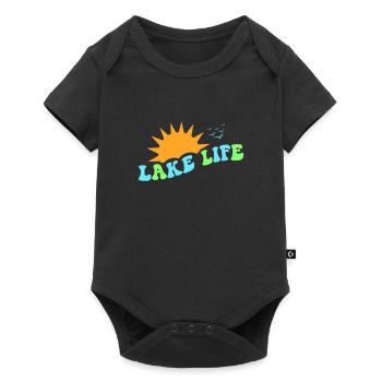 LIFE LAKE LIVE LAKES WATER RIVERS SUN WHITE WATER - Baby Premium short-sleeve bodysuit - black - Front