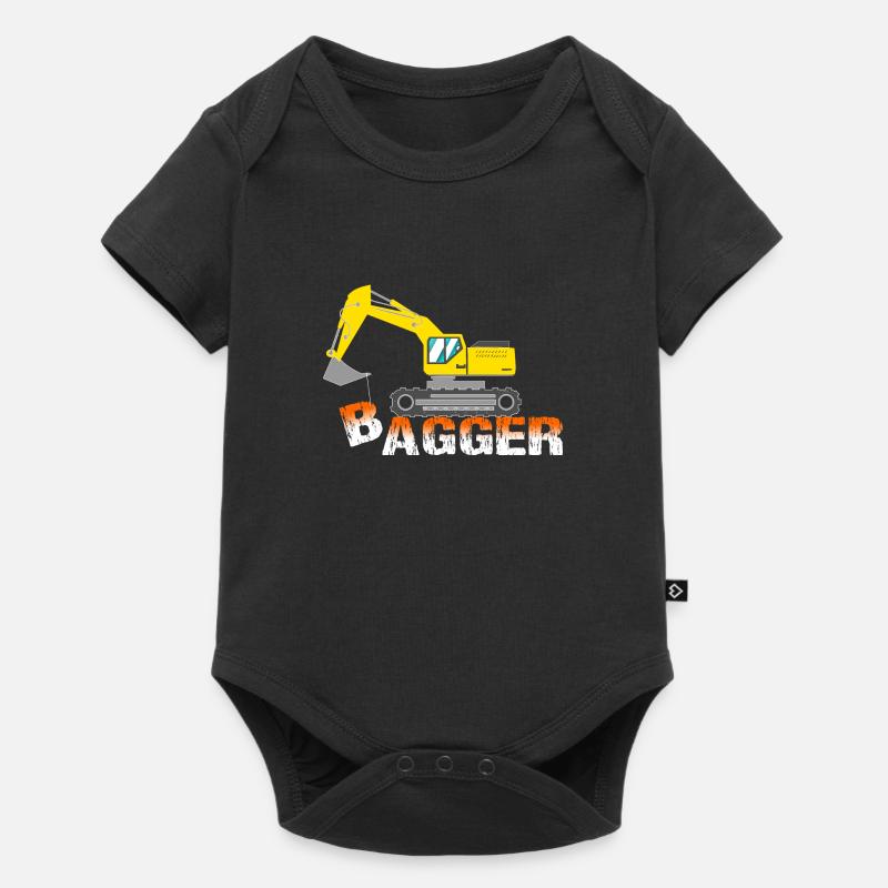 Bagger - Baby Premium Kurzarmbody - Schwarz