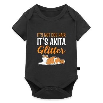 C’est Akita Glitter Pet Groomer Gift - Body à manches courtes Premium Bébé - noir - Devant