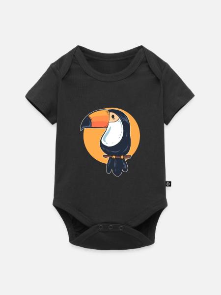 Tropical Toucan Haustier Liebhaber Gift - Baby Premium Kurzarmbody - Schwarz